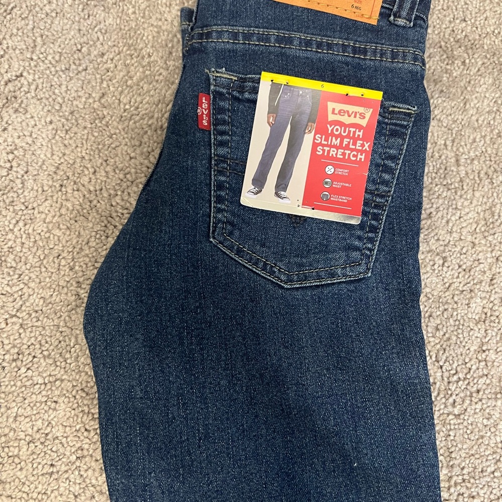 Levi's Youth Slim Flex Stretch Jeans - Dark Blue